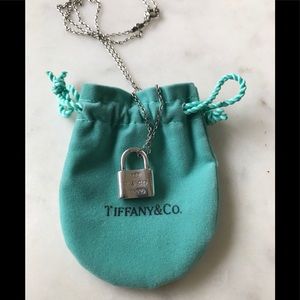 Tiffany & Co. Lock Charm Sterling Silver Necklace
